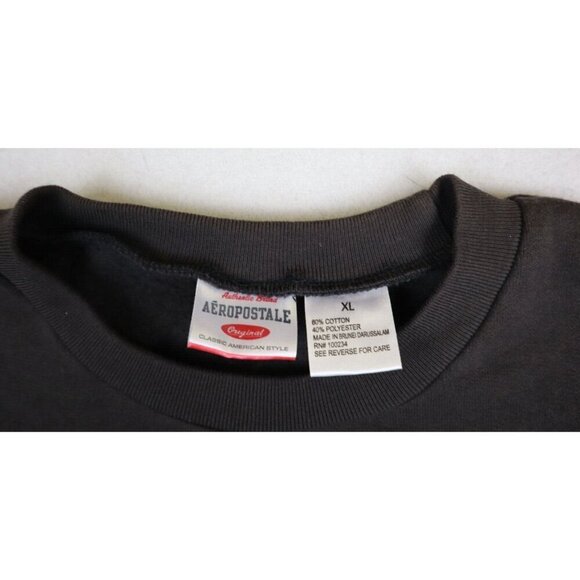 AEROPOSTALE - MEN'S BROWN CREW NECK PULLOVER SWEATSHIRT - FOOTBALL - LION - Picture 5 of 7